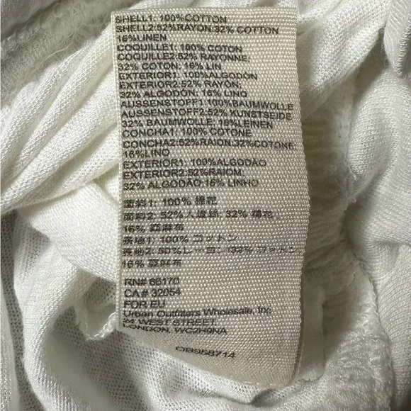 Free People Embroidered Floral Crop Tank Top White Size S - Picture 6 of 8